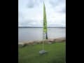 Displays2go|  Banner Flag Stand with Fillable Base - Wind Test