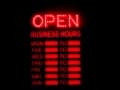 LED "Open/Closed" Sign with Business Hours