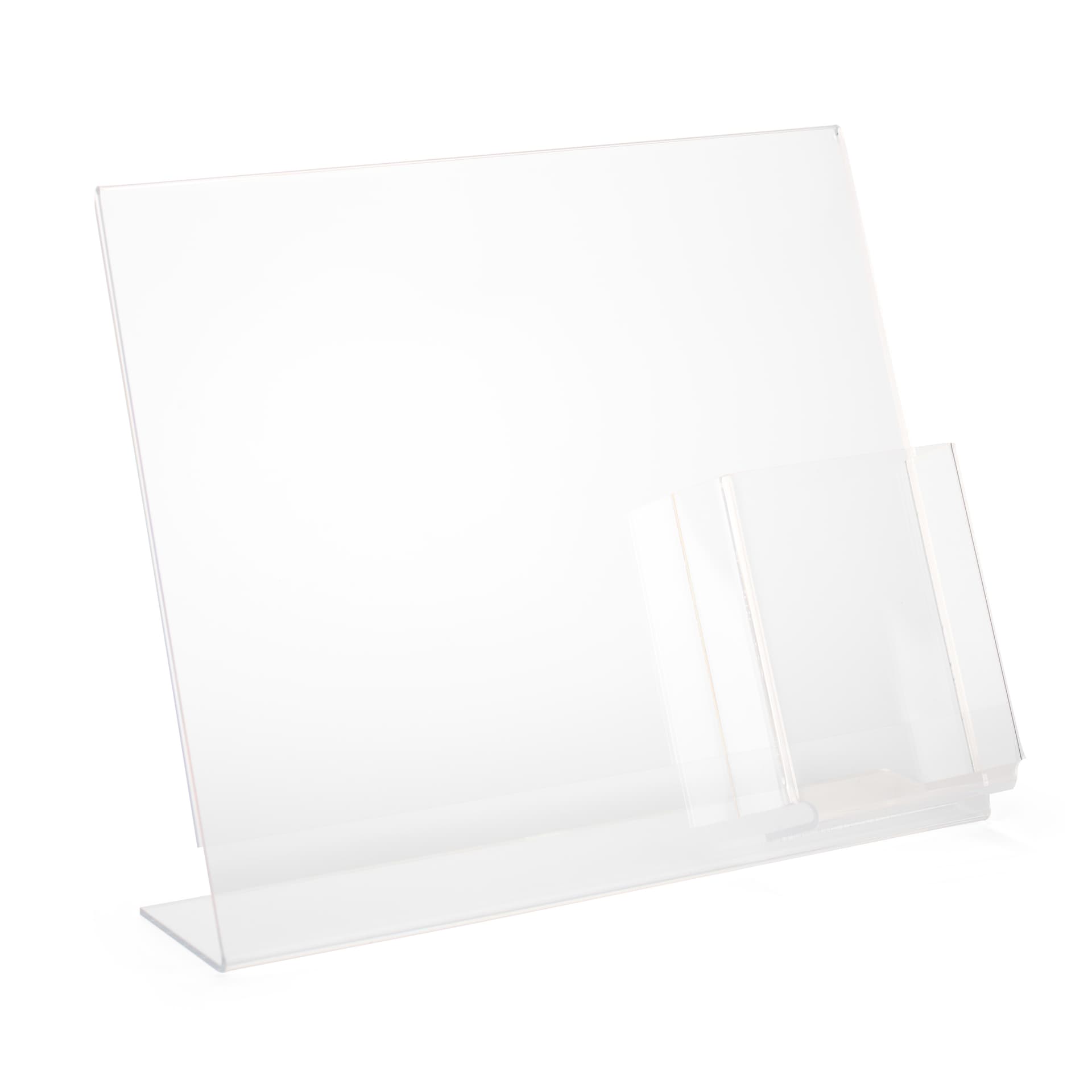 Flat Bottom 13" x 11" Sign Frame with Brochure Holder