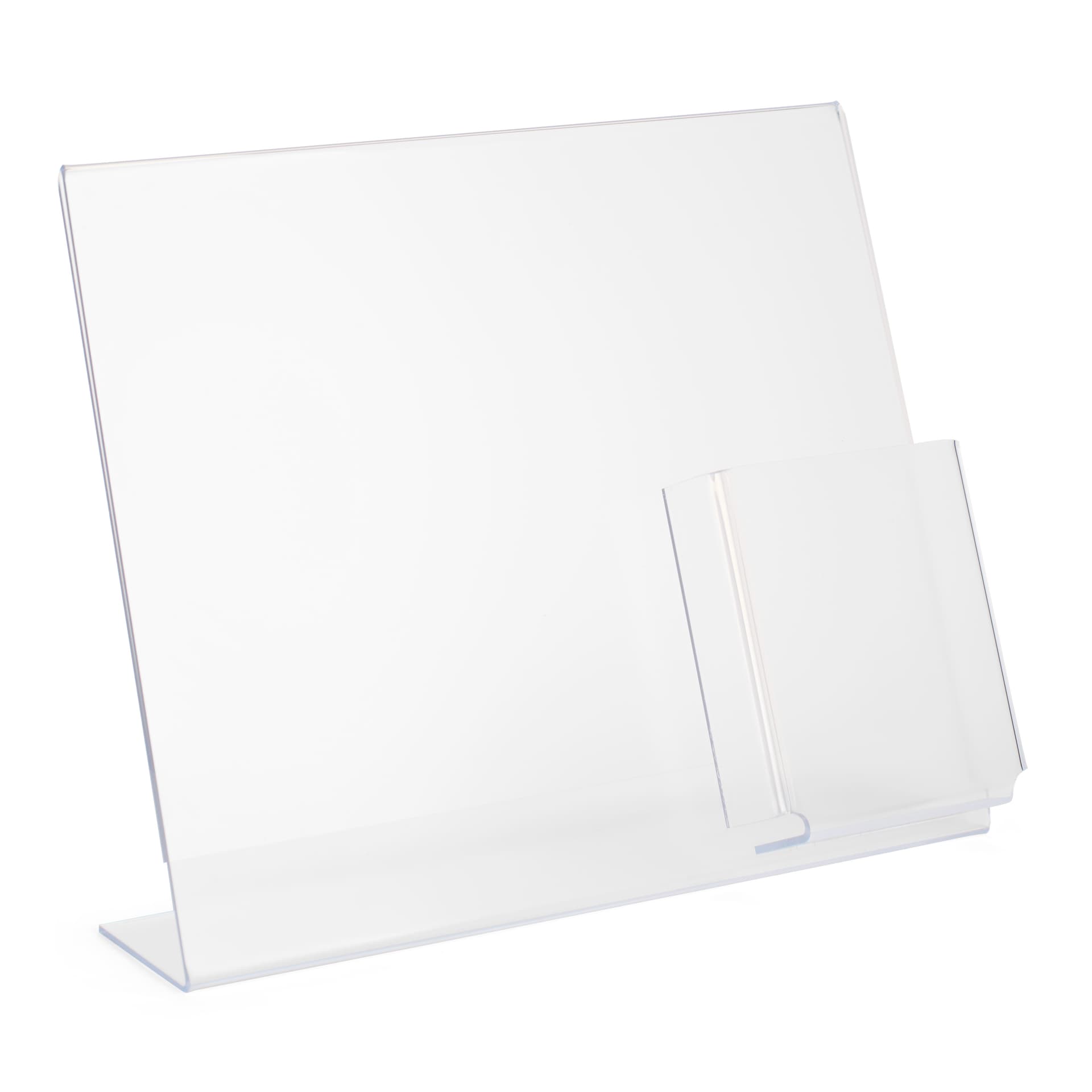 13" x 11" Sign Frame with Brochure Holder with a spacious 1.75" deep pocket to hold standard brochures