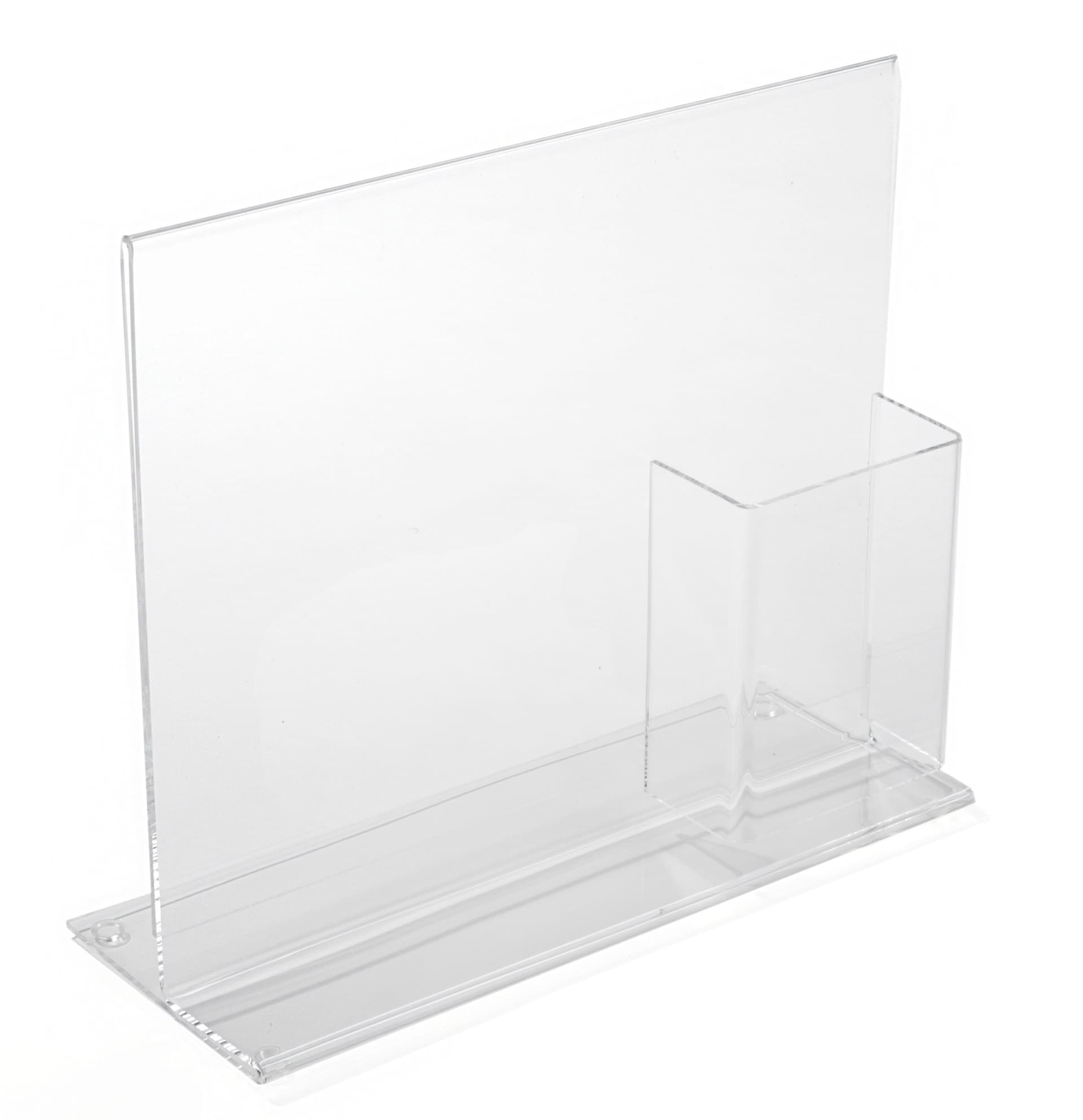 Acrylic Sign Holder with Brochure Holder