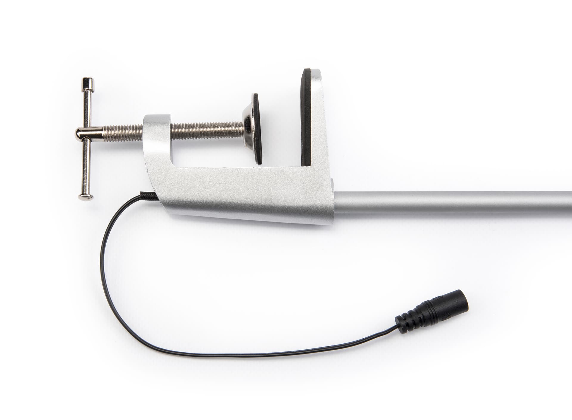 LED display arm lights with padded clamp base