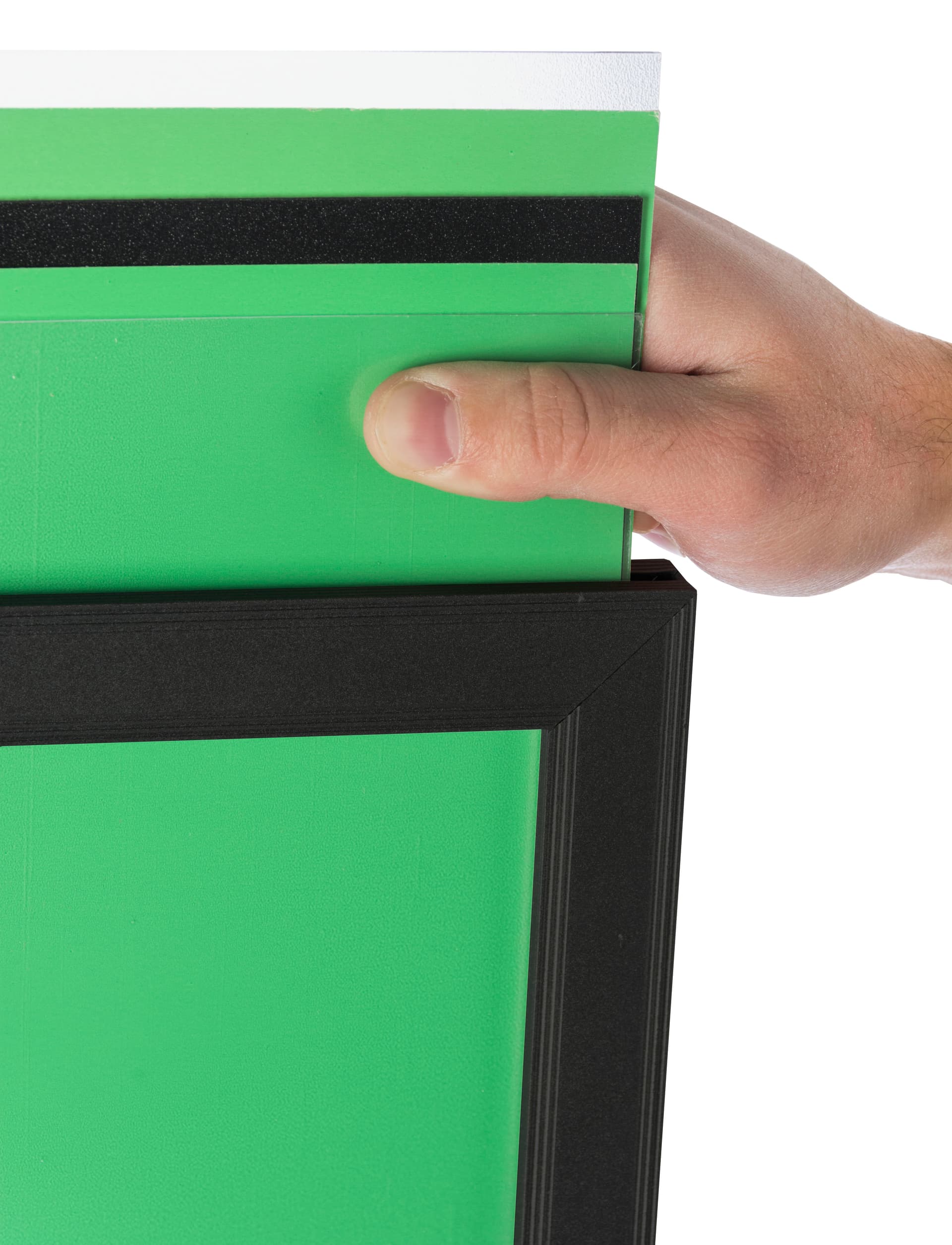 Black 22 x 28 Mobile Poster Display with 10 Literature Pockets, PVC Backer
