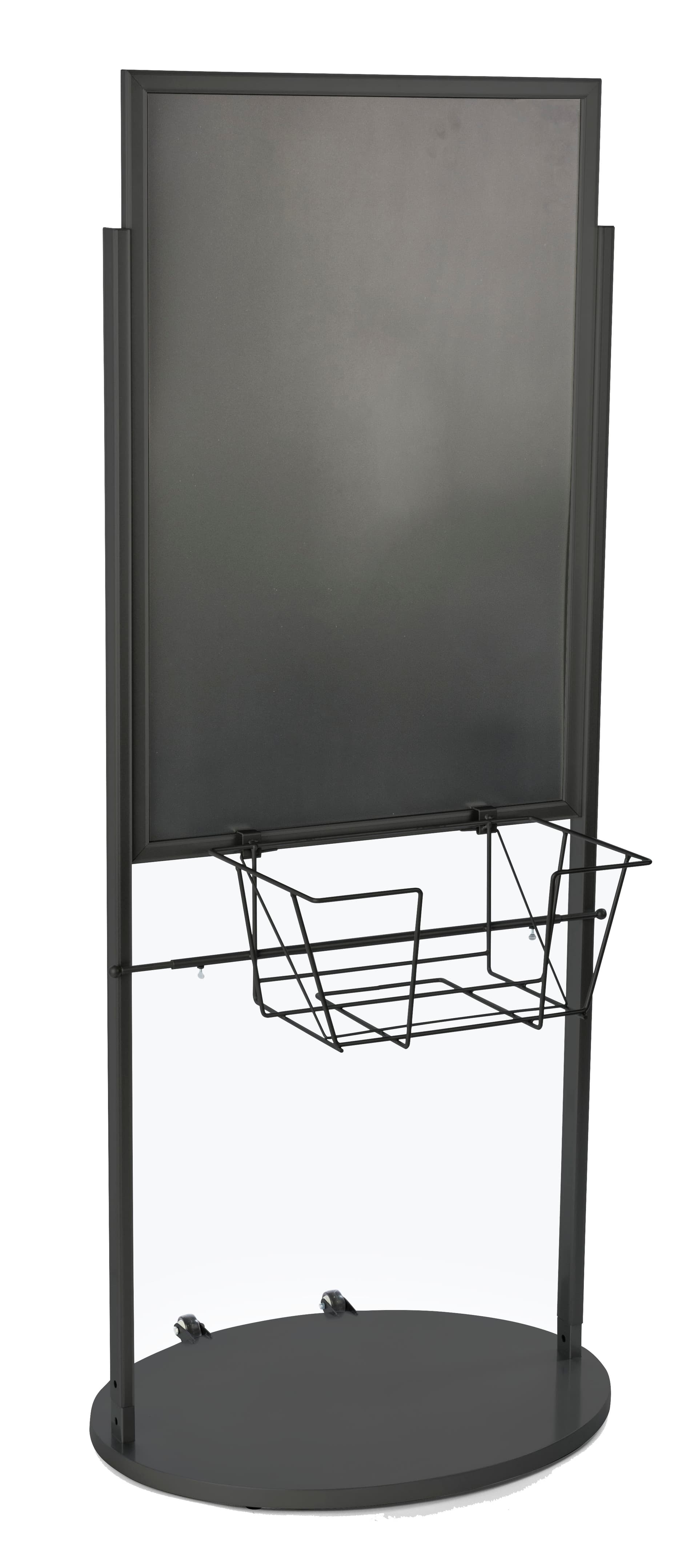 Black 24 x 36 Poster and Literature Stand with Wheels