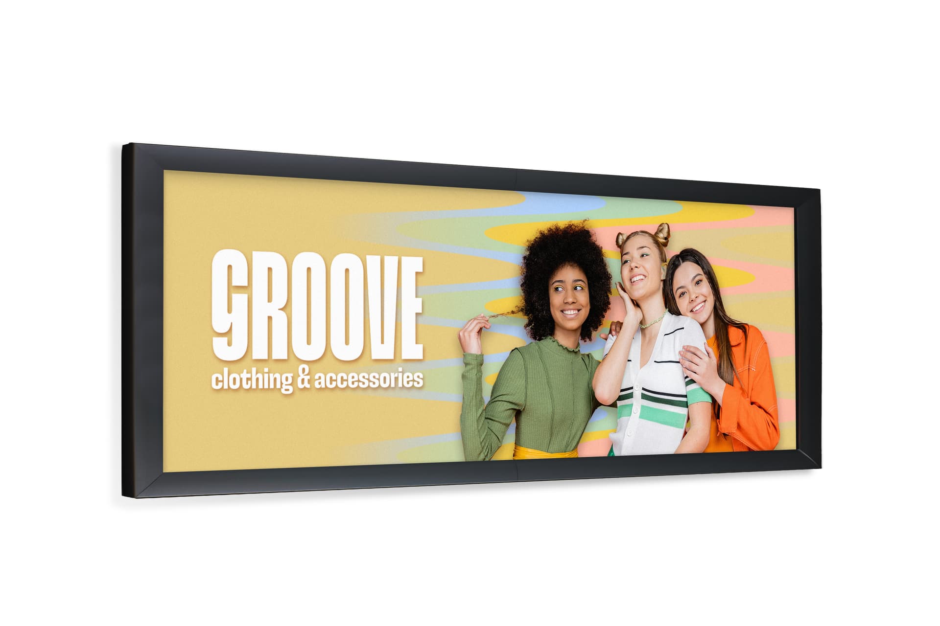 4' x 8' Black Banner Stretching Frame for Outdoor Use