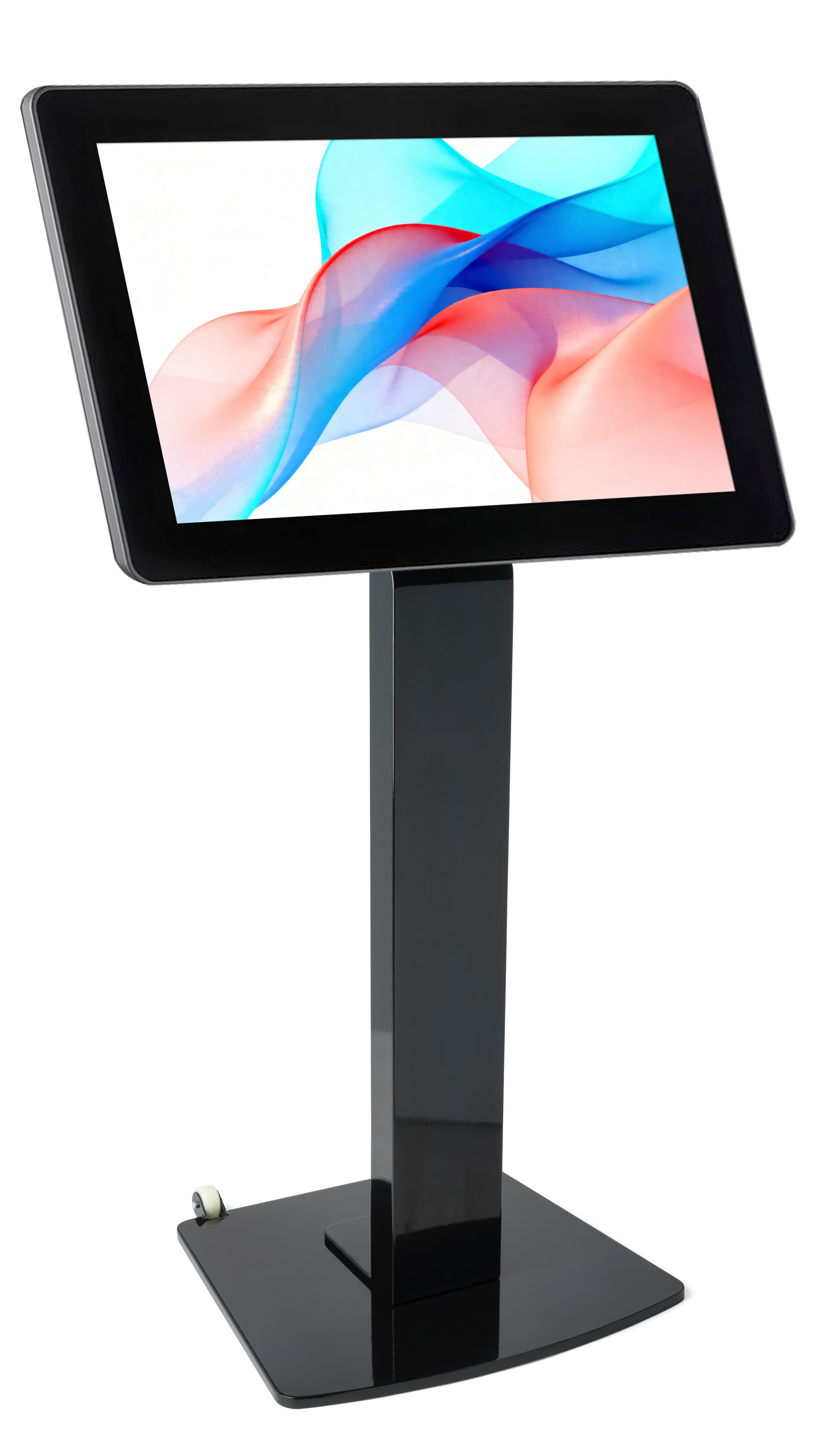 LCD touch screen display with robust floor stand