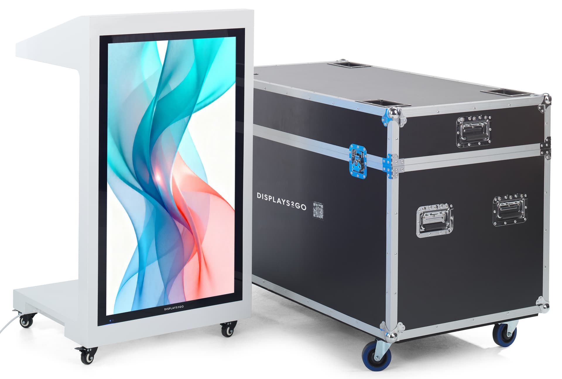 Checkout stand with digital display with a resolution of 1920 by 1080 