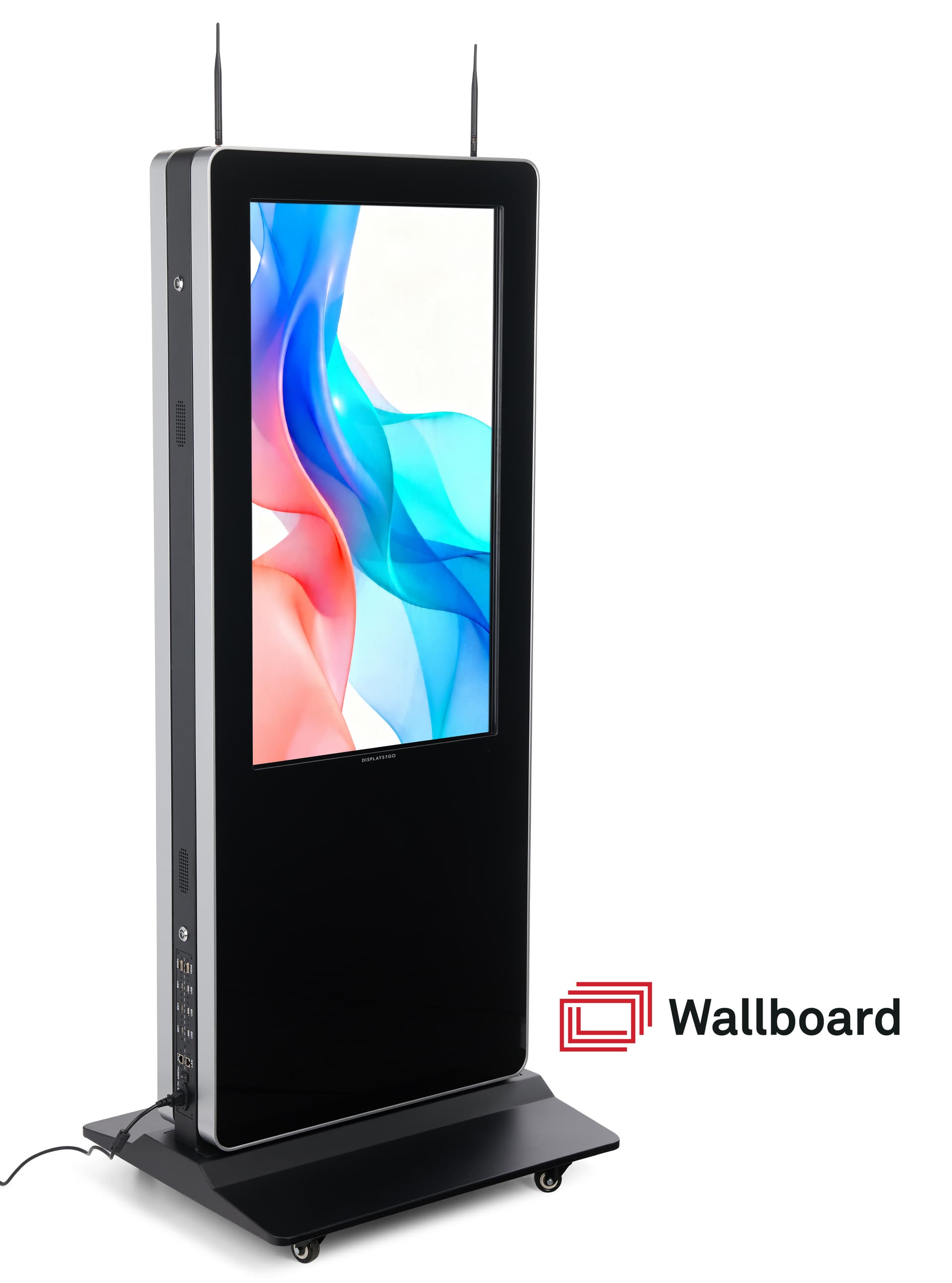 Double-sided digital vertical touchscreen kiosk with 1080p resolution 