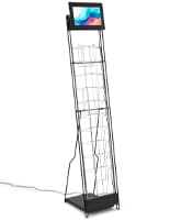 Sleek digital screen brochure stand