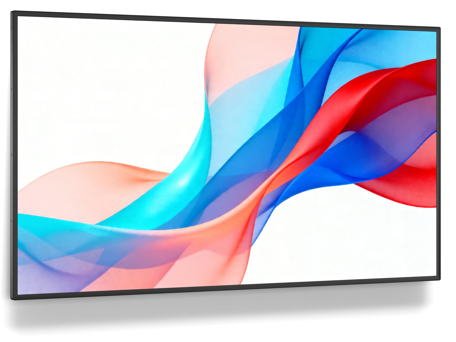 Digital signage monitor with overall dimensions of 48.5" in height and 27.7" in width