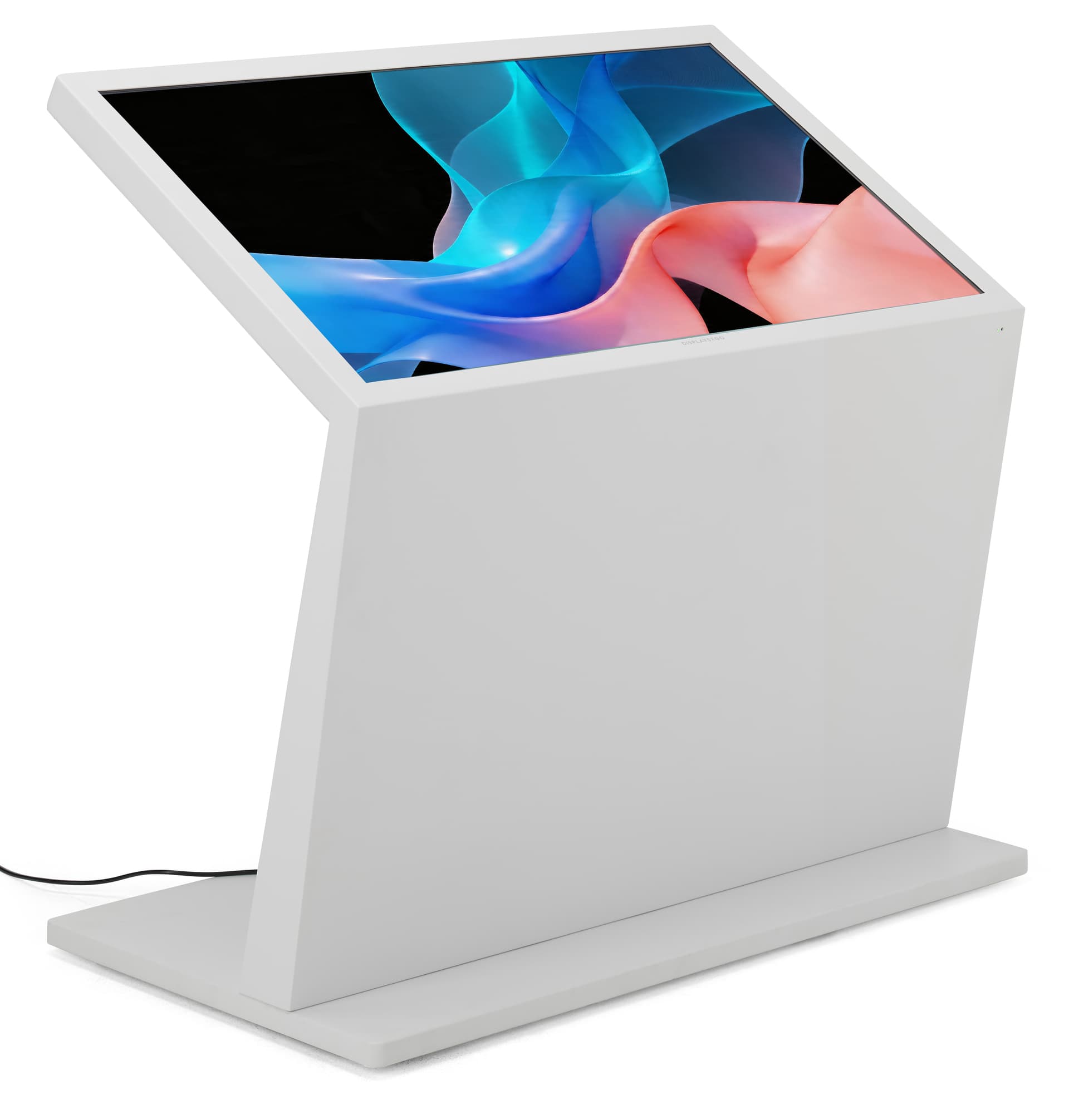 Touch screen interactive kiosk with interactive 49 inch PCAP display