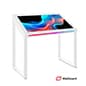 49" LCD Touch Screen Kiosk with Colored LED Edge-Lit Illumination, Android 14 - White