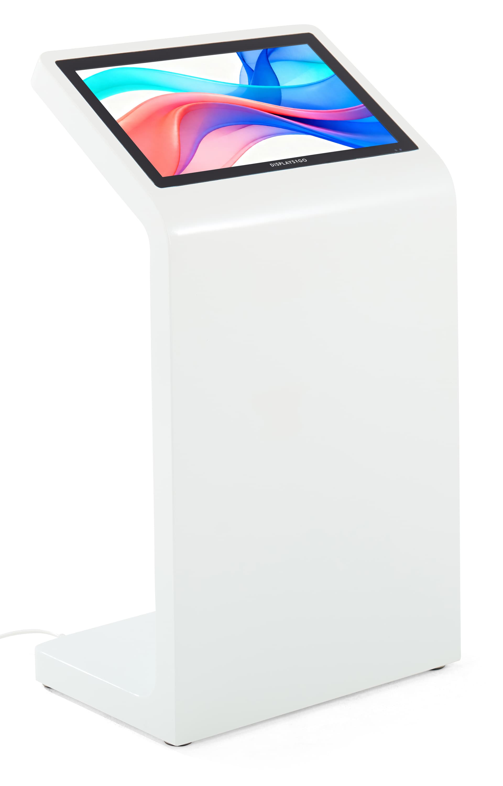 Floor standing touch screen kiosk with interactive 21.5 inch PCAP display