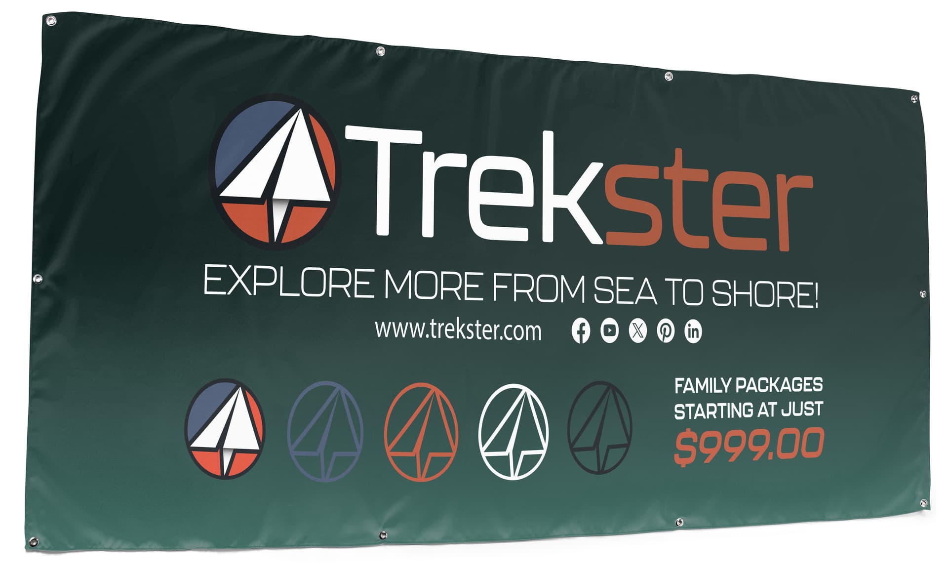 Personalized banners with custom size option