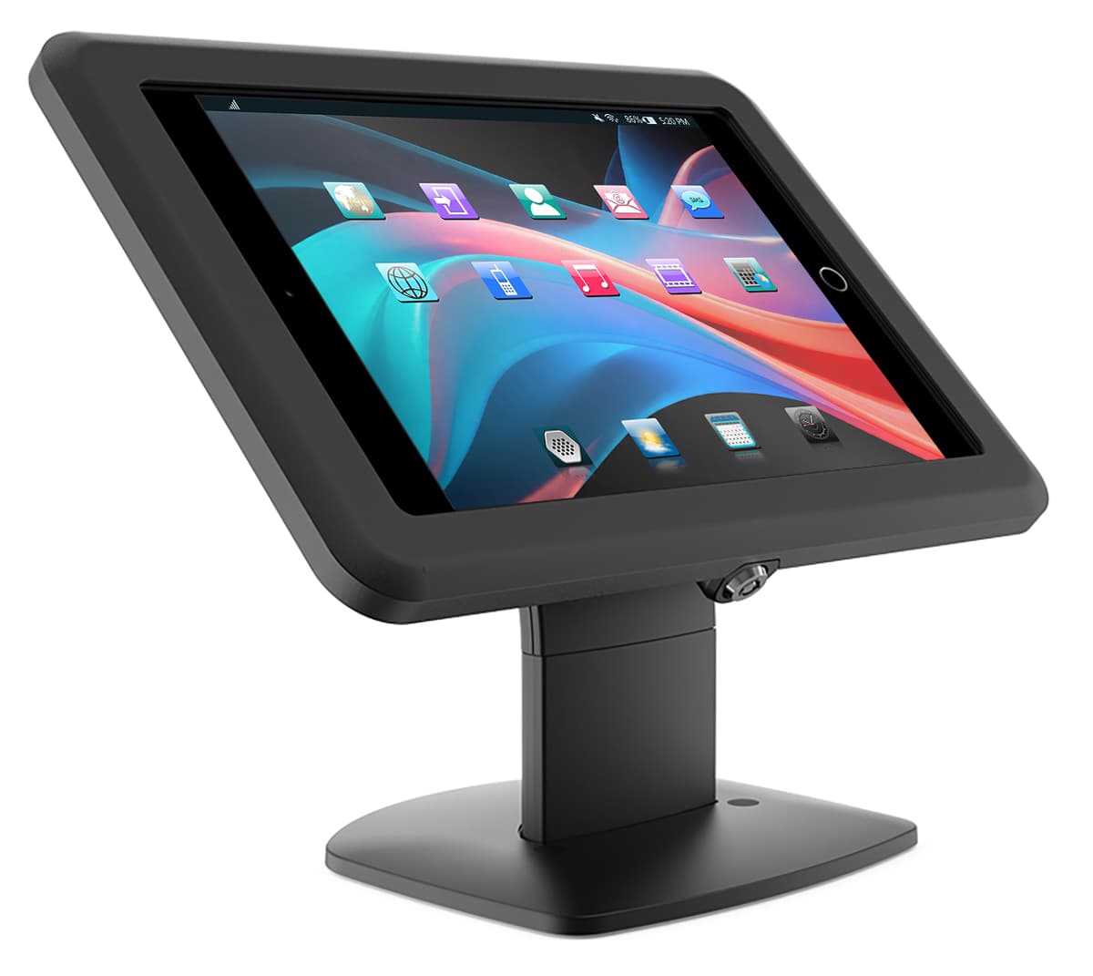 Desktop iPad holder with sleek black colorway