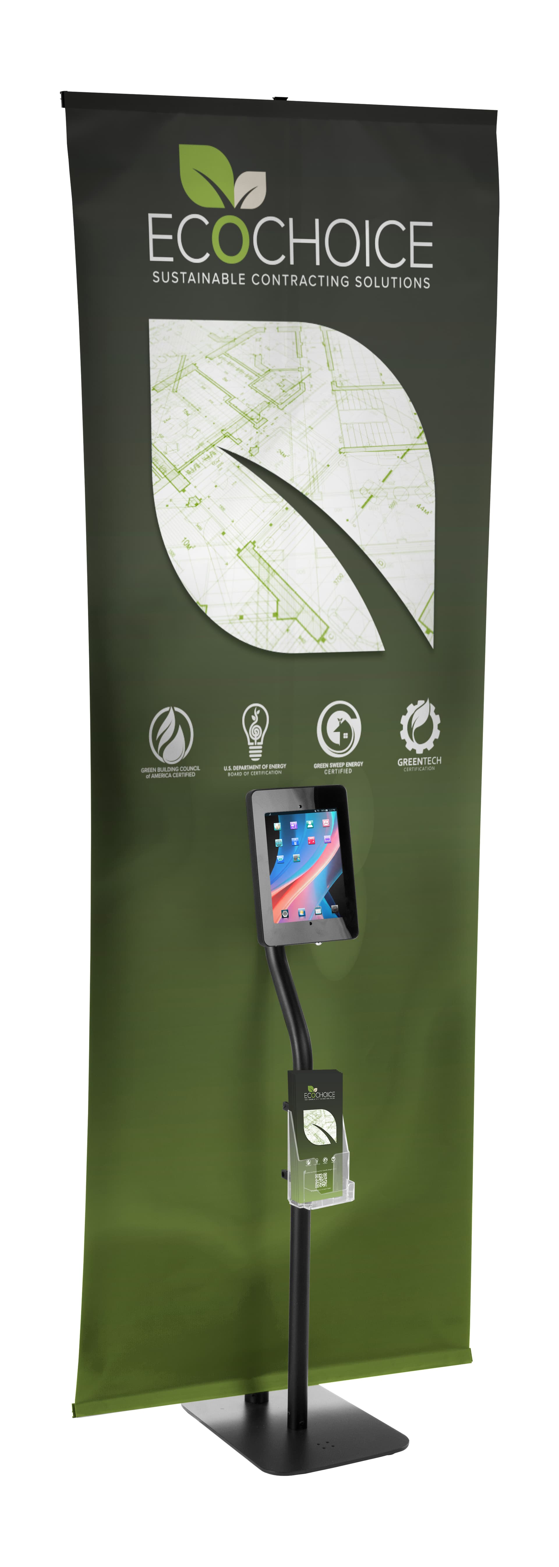 Personalized Printed iPad Stand with Custom Banner