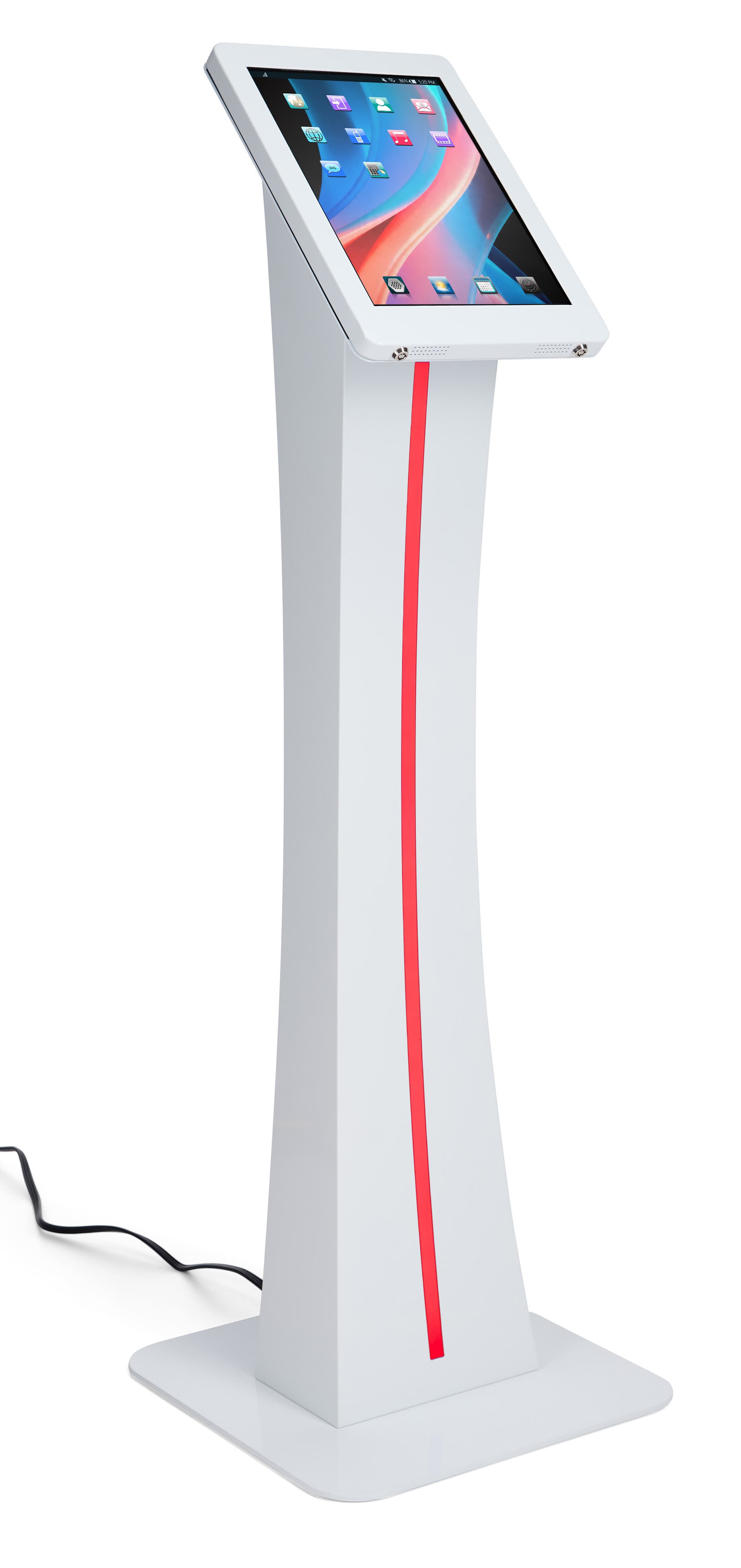 Edge-lit iPad stand with multiple light settings