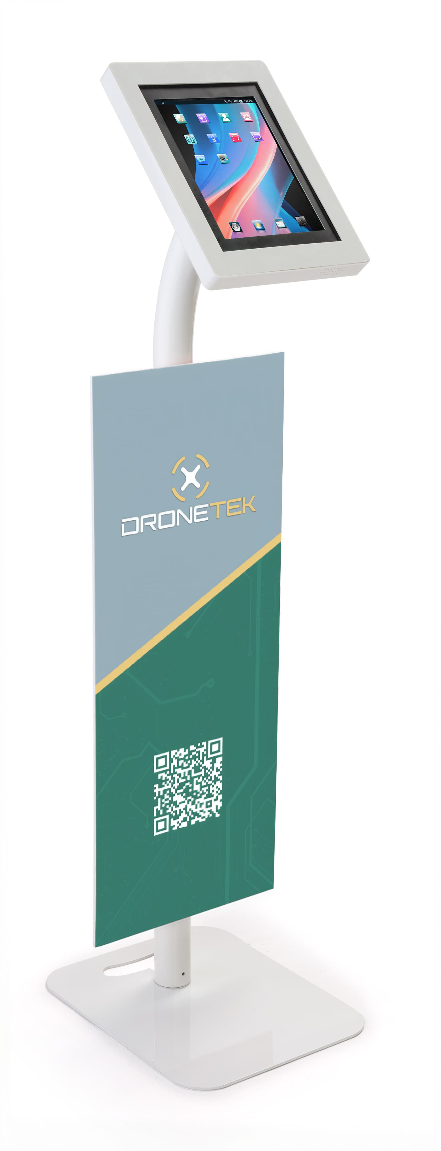 iPad foam board banner display with 12 x 30 custom graphic