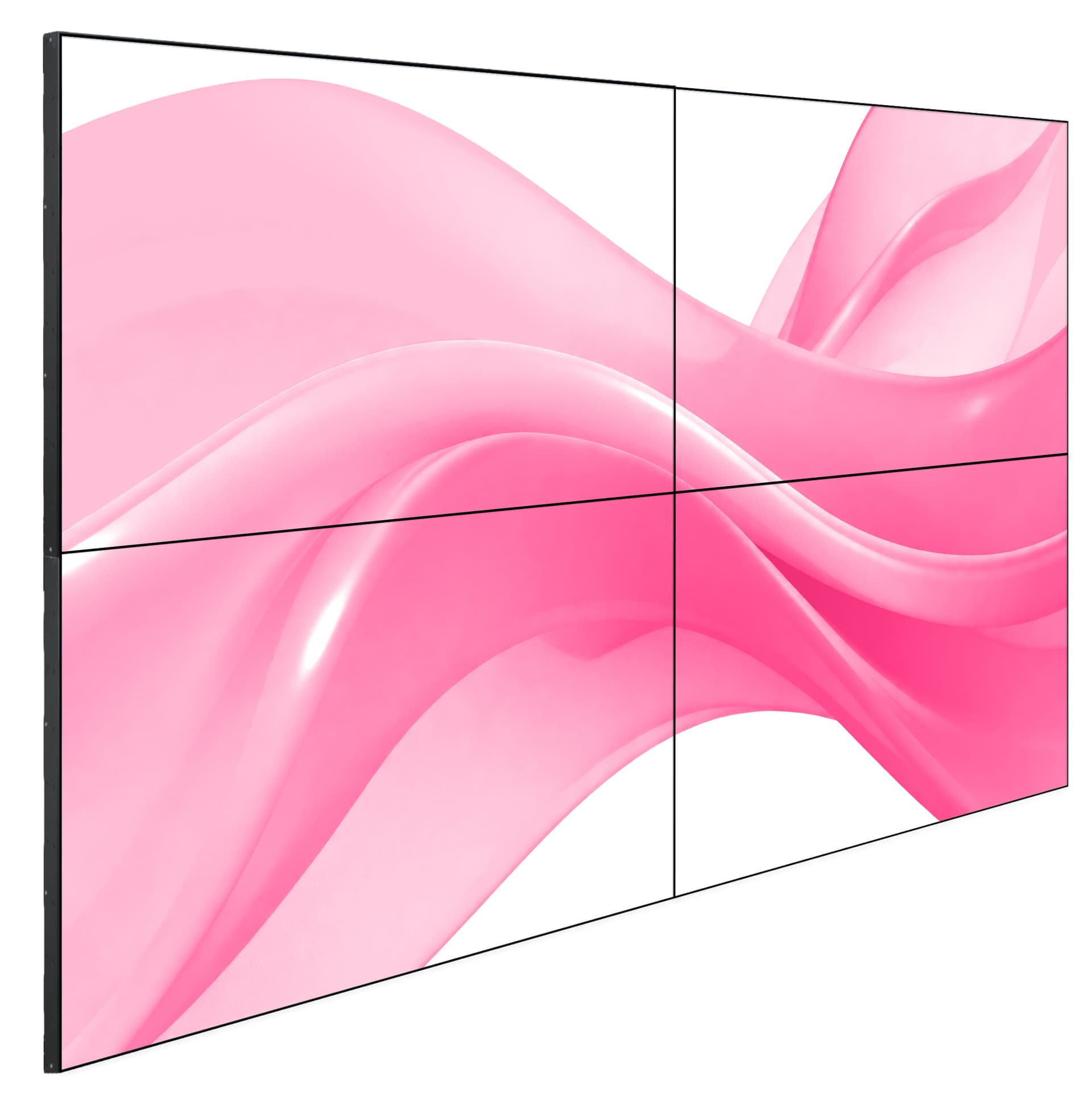 4-Screen LCD Video Wall Display System with Monitors