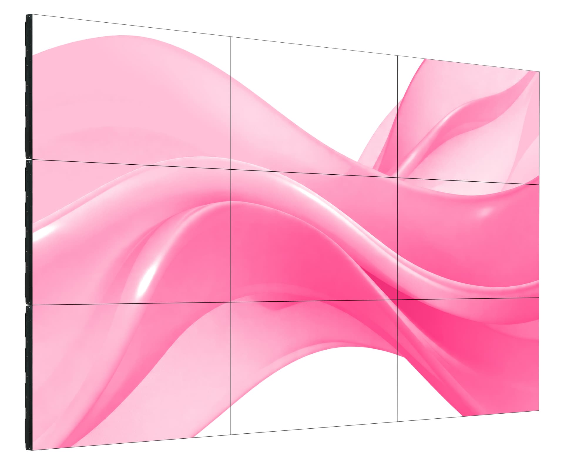3x3 video wall with an ultra narrow bezel 