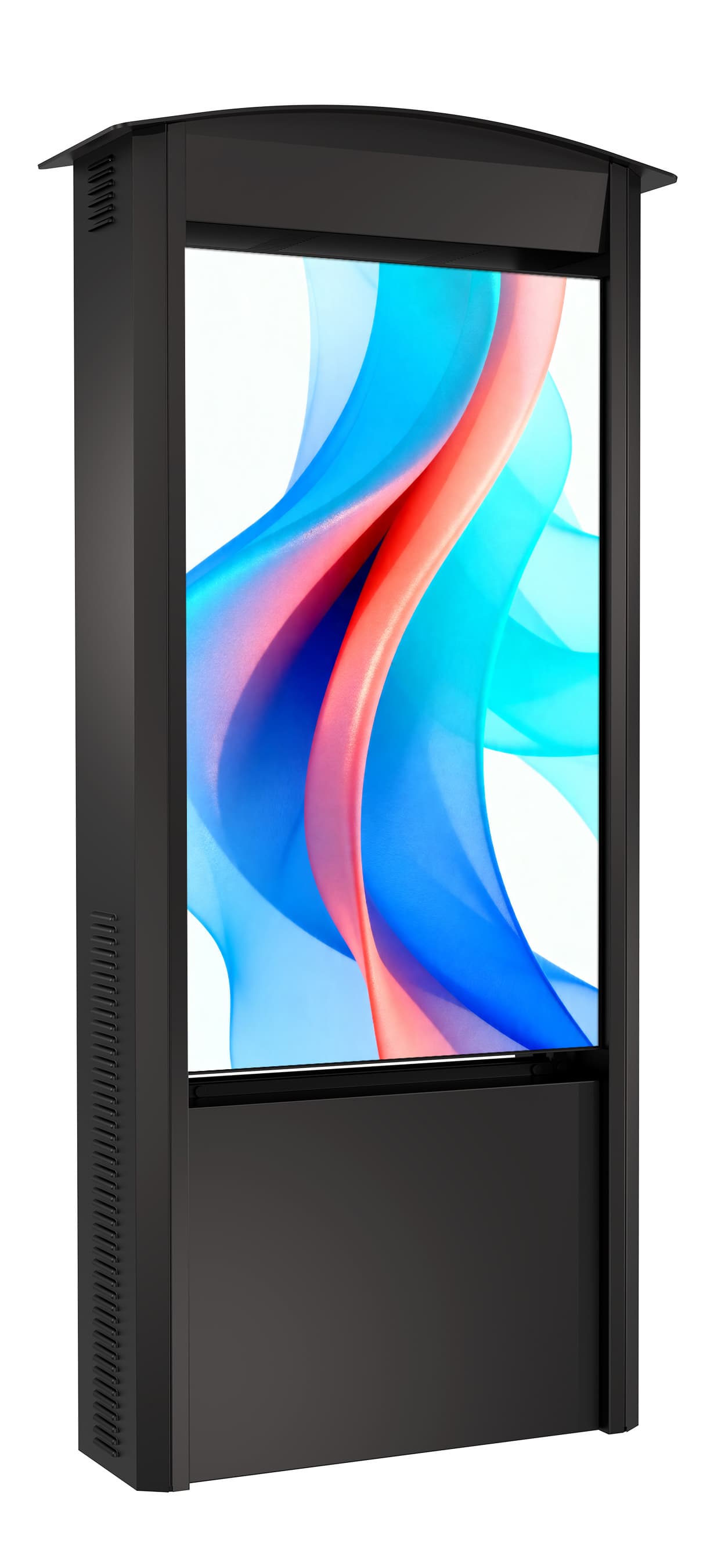 Outdoor digital signage display with sleek black color option