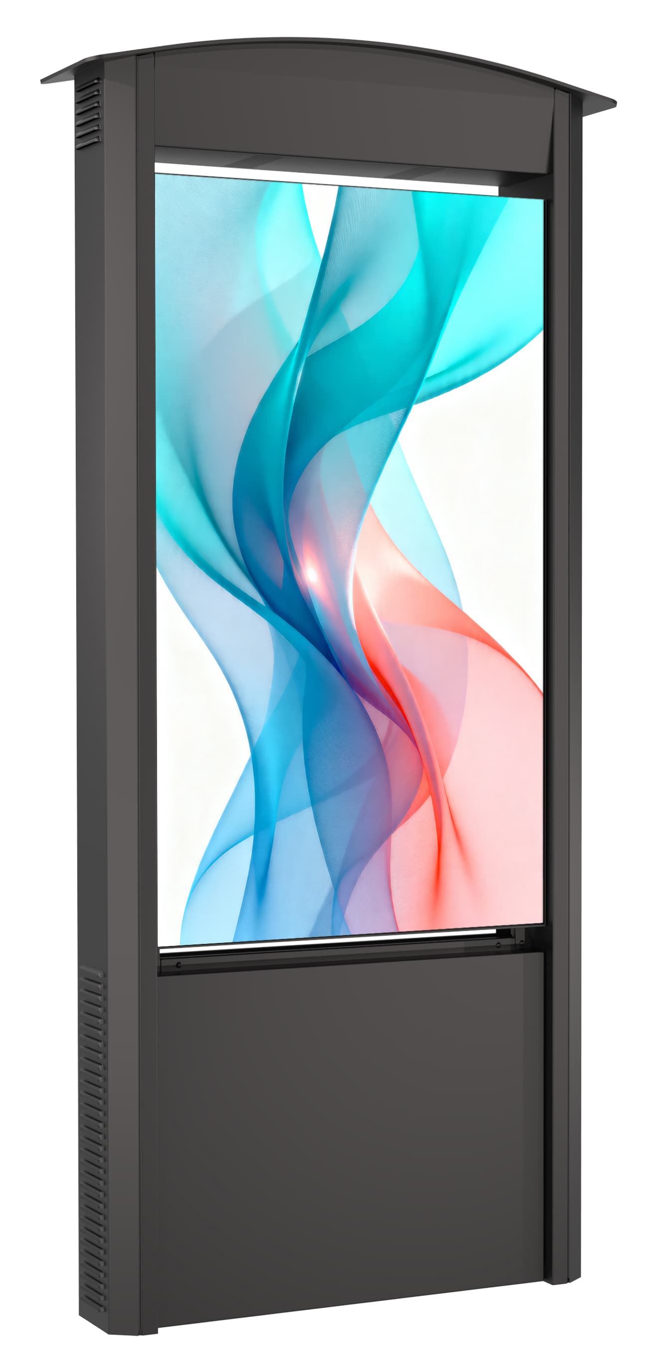 Outdoor digital kiosk with sleek black color option