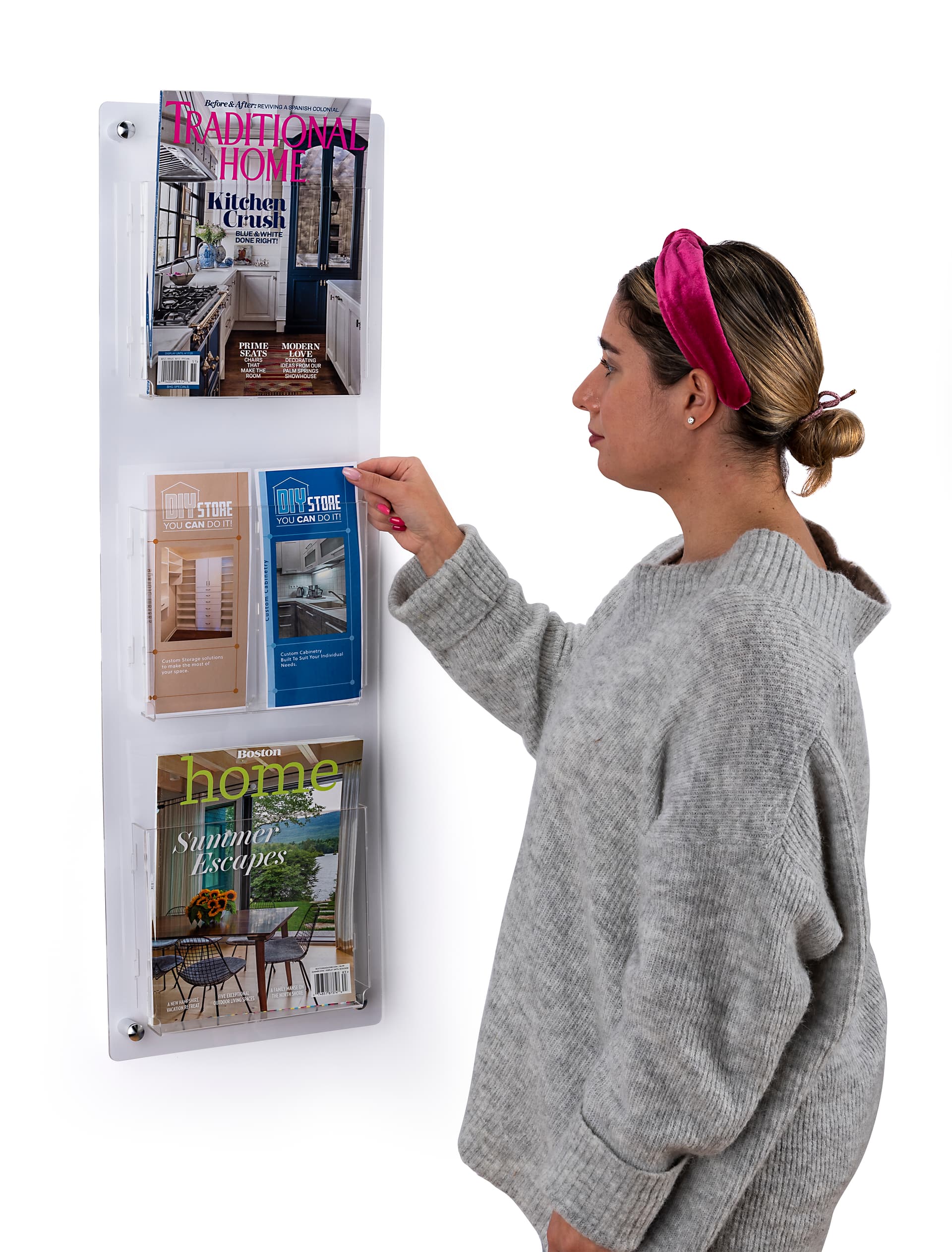 3-tier wall mounted literature rack is made in the USA