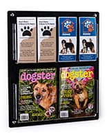 Black magazine rack for wall