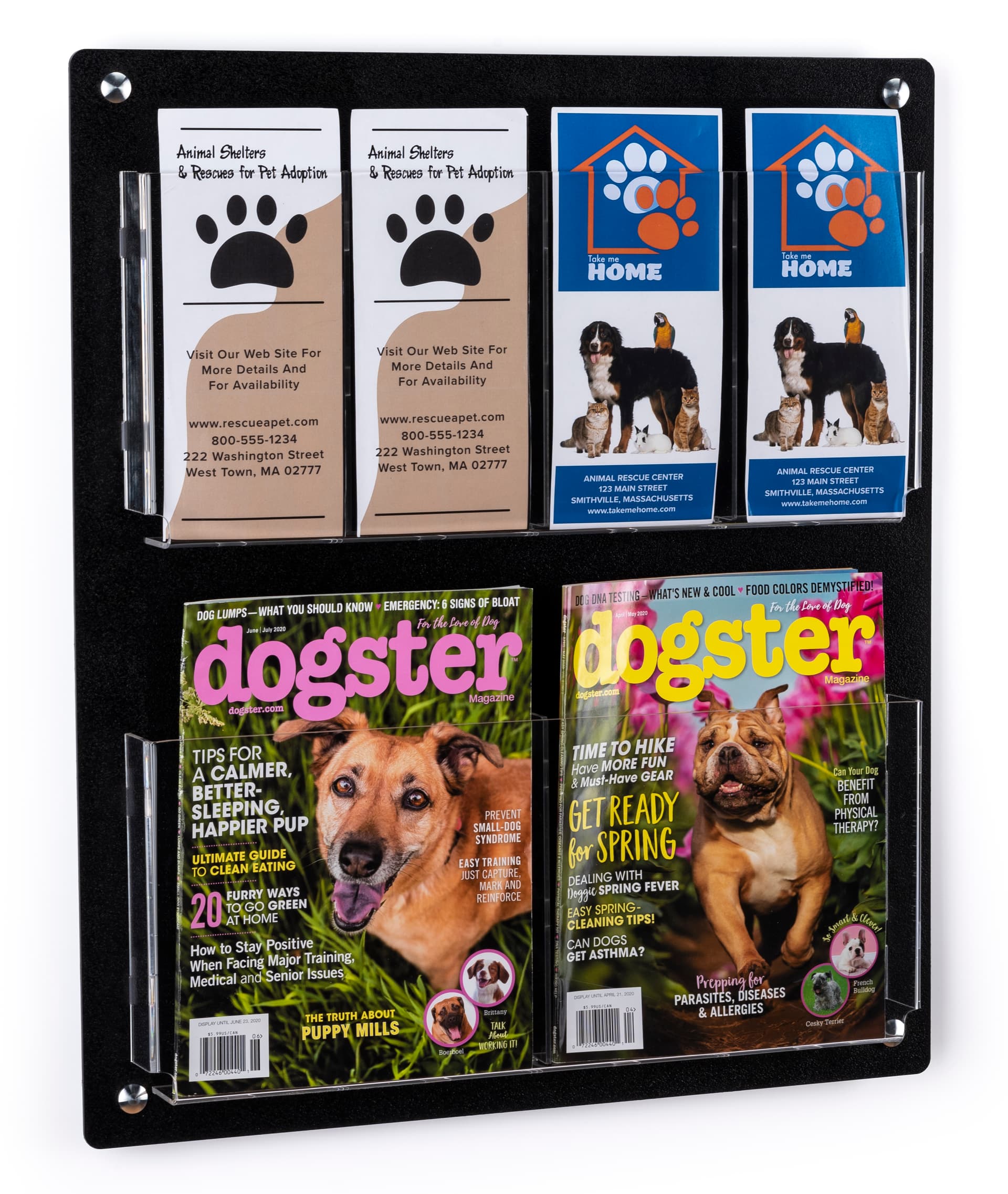 20 inch x 23 inch magazine rack for wall