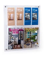 20 inch x 23 inch wall mounted literature holder