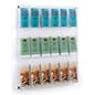 Wall Mounted Acrylic Literature Rack, w/ Adjustable Pockets - Multiple Sizes