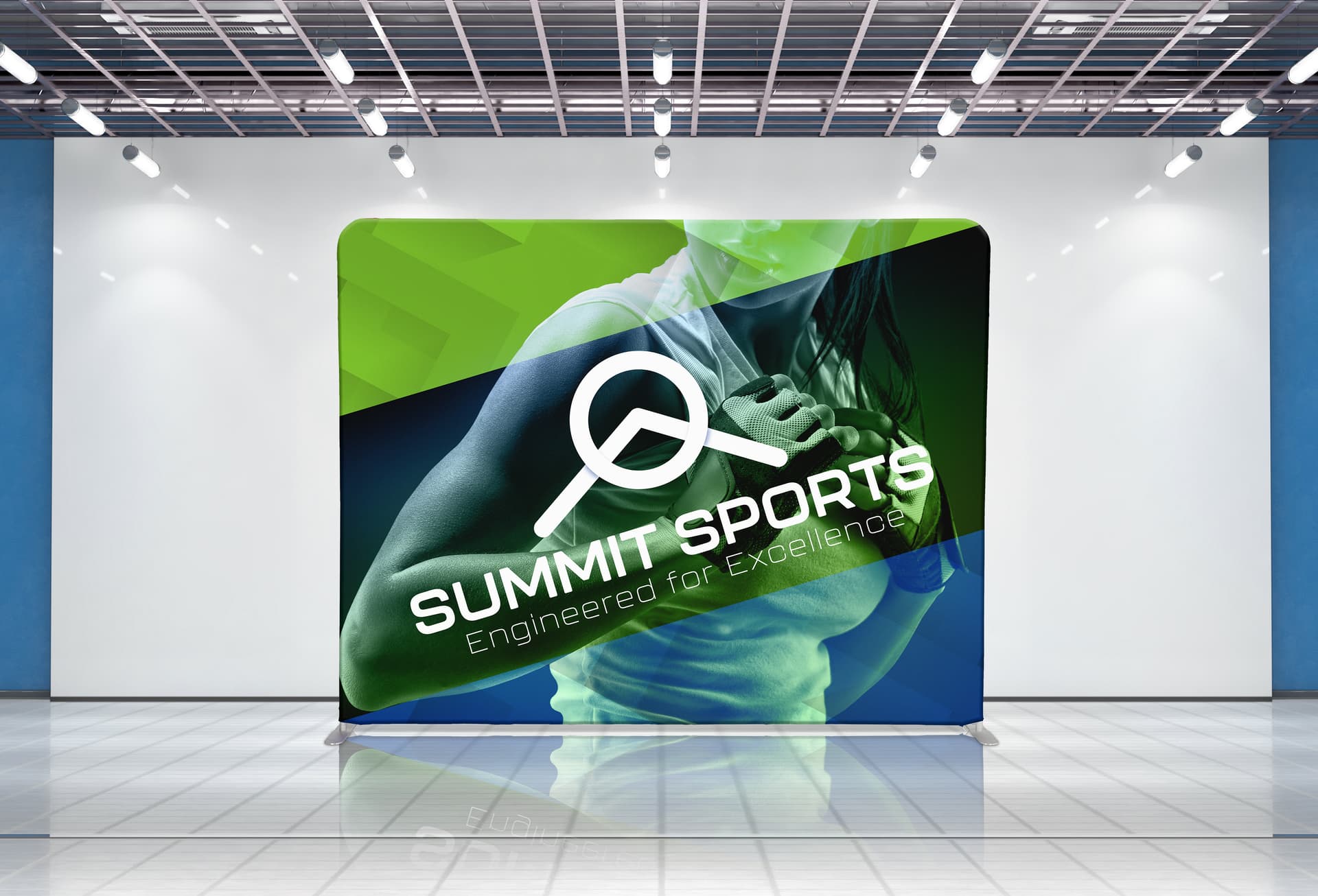 Tension fabric trade show displays with portable design 
