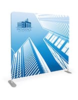 Double sided 8’ wide banner backdrop with poly stretch fabric material 