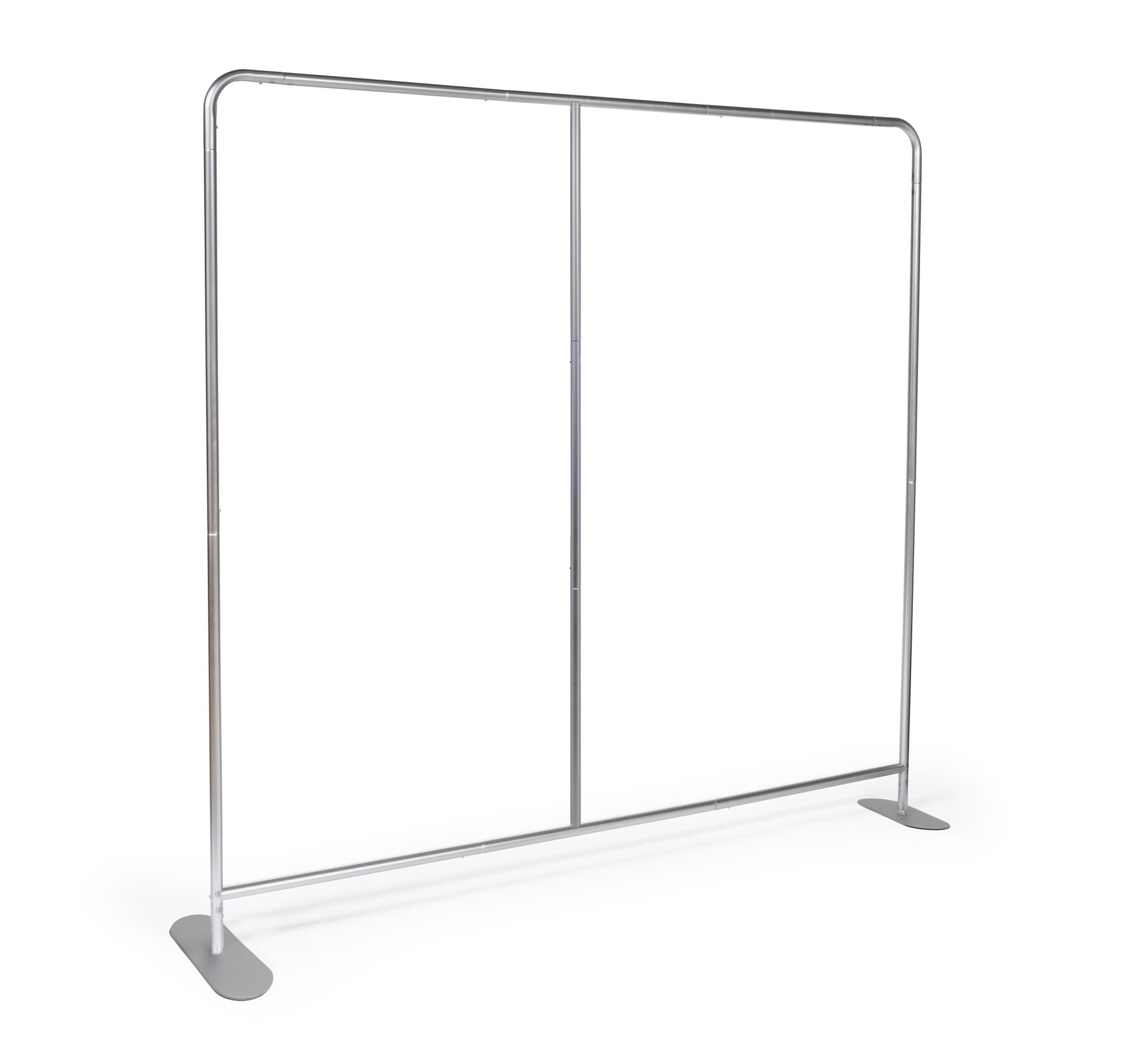 Single sided 8’ wide banner backdrop with lightweight construction 