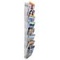 8-Tiered Acrylic Magazine Wall Rack, 8.5"w - Clear