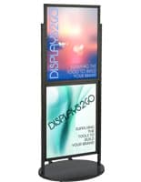 Black Dual 22 x 28 Mobile Poster Display with PVC Backer