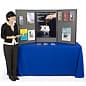 72"w Tabletop Hook & Loop Display & Write-on Board, 3 Panels - Gray & White