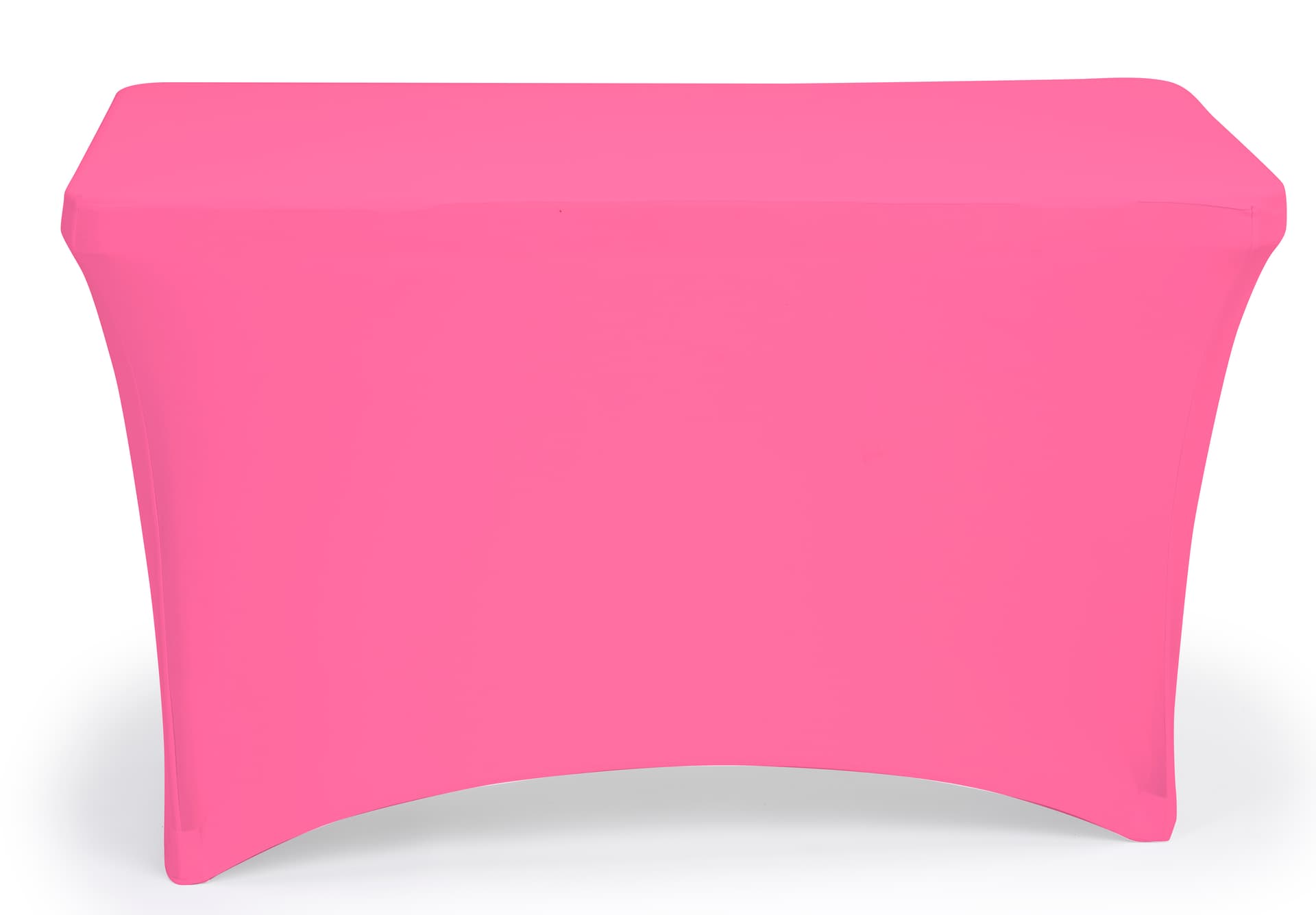 Pink stretch table cloth with dryer safe design