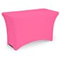 4', 6' or 8' Spandex Table Cloth, Stretch Fit Design w/ Open Back - Solid Color