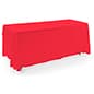 6' or 8' Polyester Table Cloth, Open Back - Solid Color