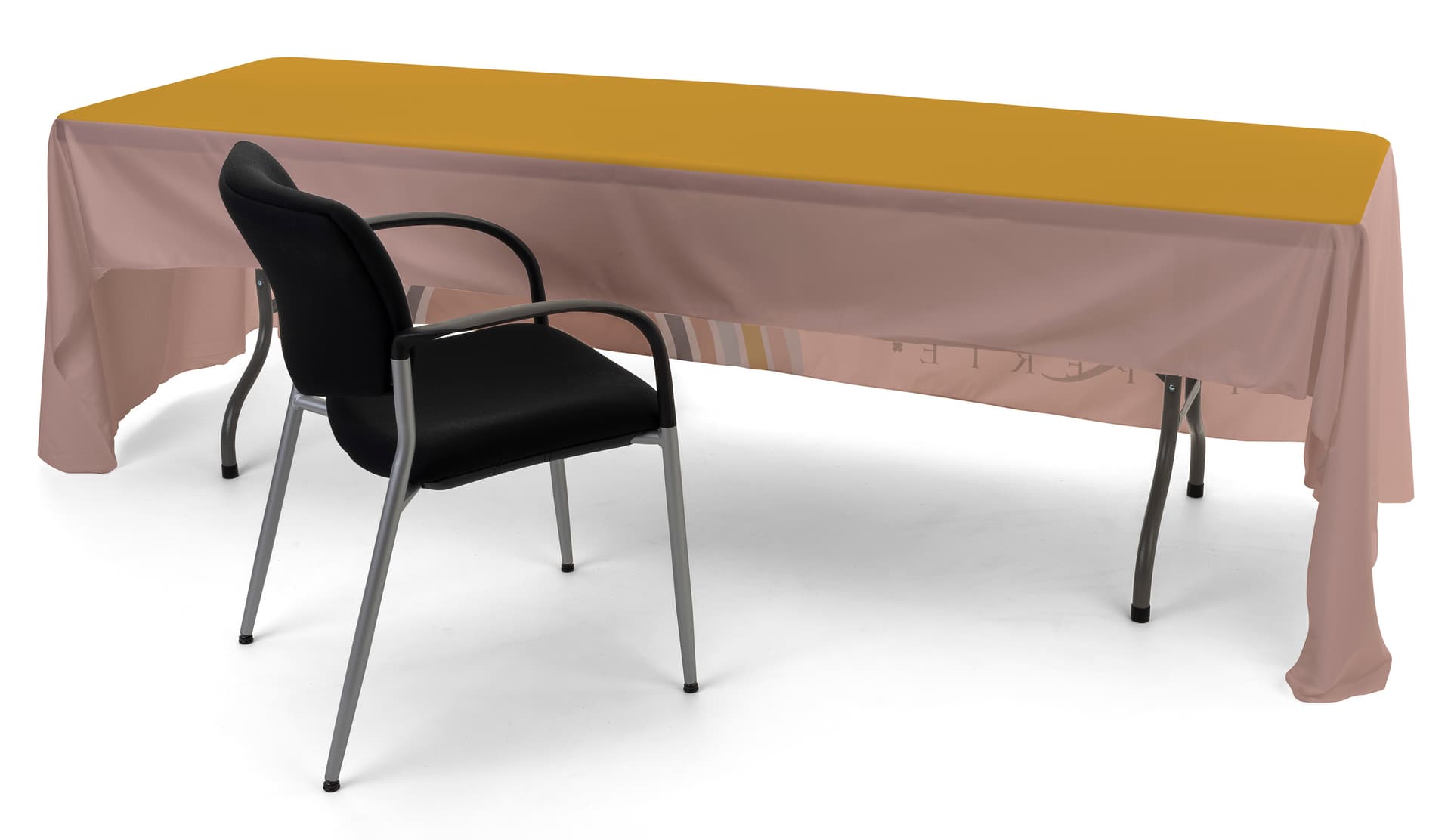 Custom table covers with open back design 