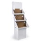 Cardboard Display for Floor, 3 Tiers, Removable Header - White