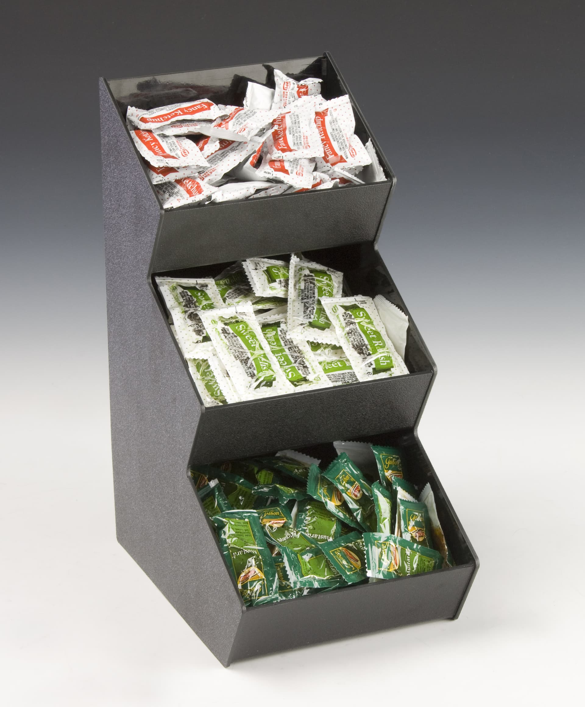 Condiment packet organizer for countertop use