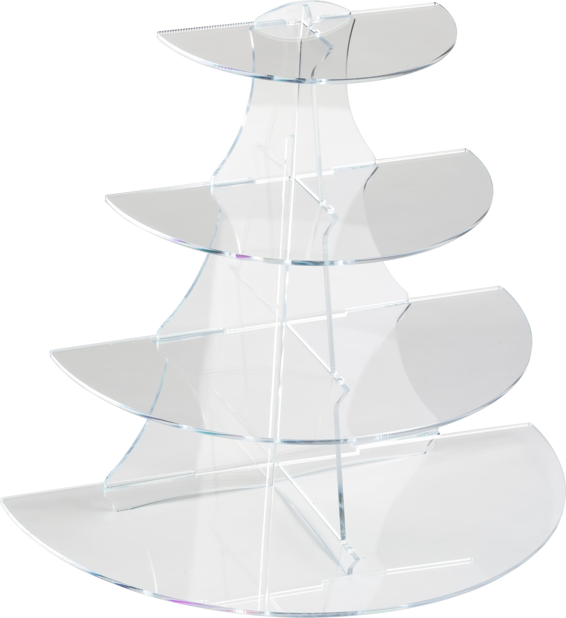Half Round 4 Shelf Acrylic Stand