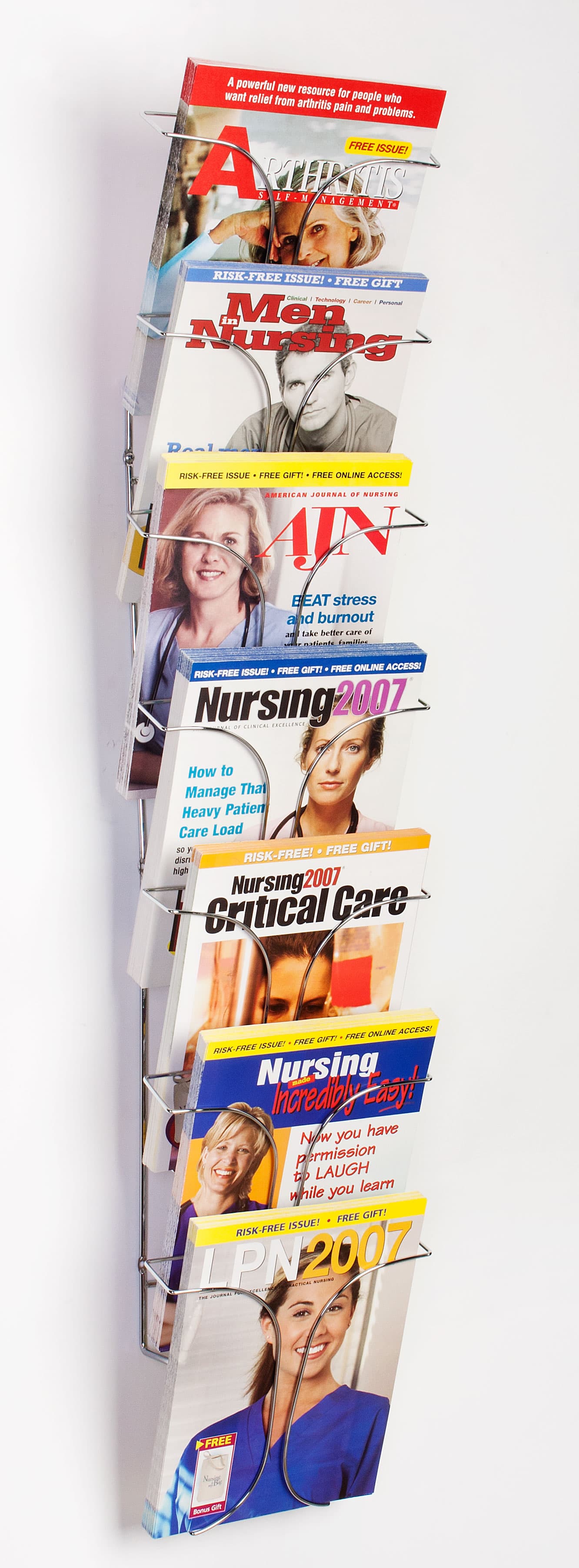 flyer rack for a photo studio