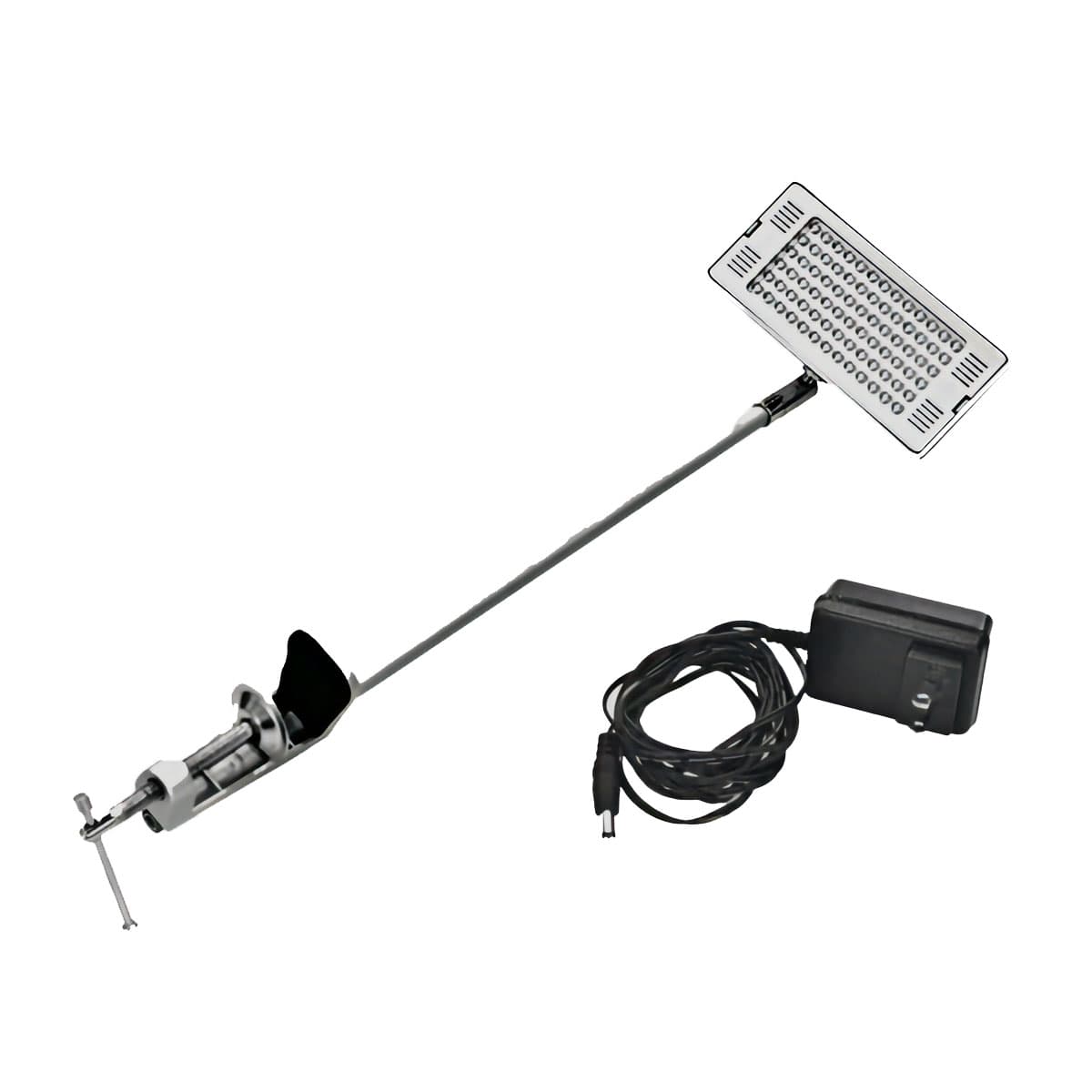 LED display light for banner stands with black satin finish 