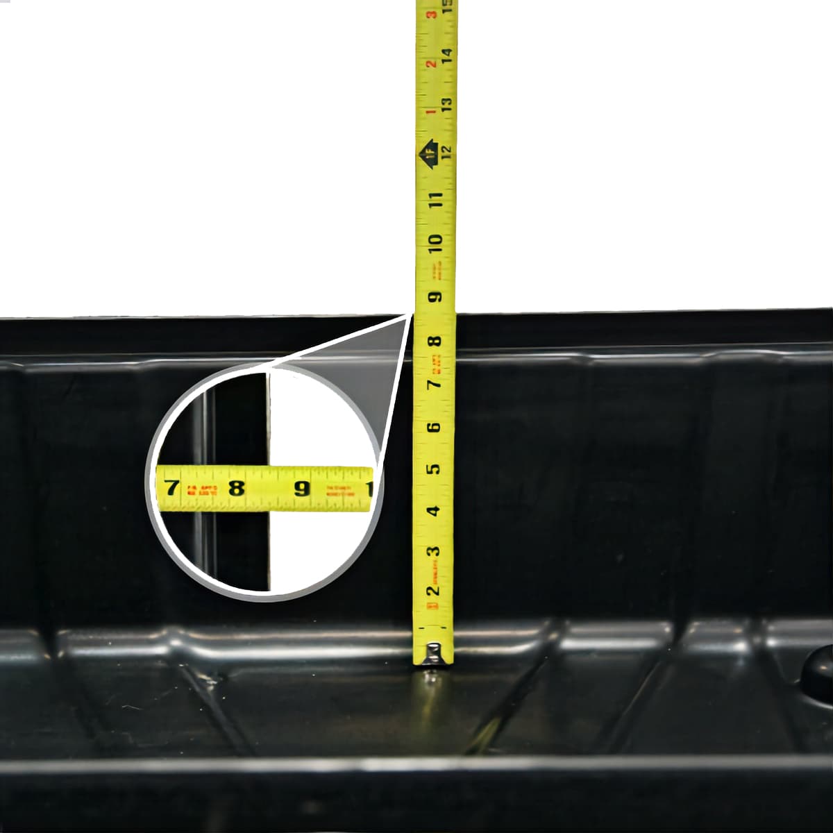Smart case podium storage container measures 9 inches tall 