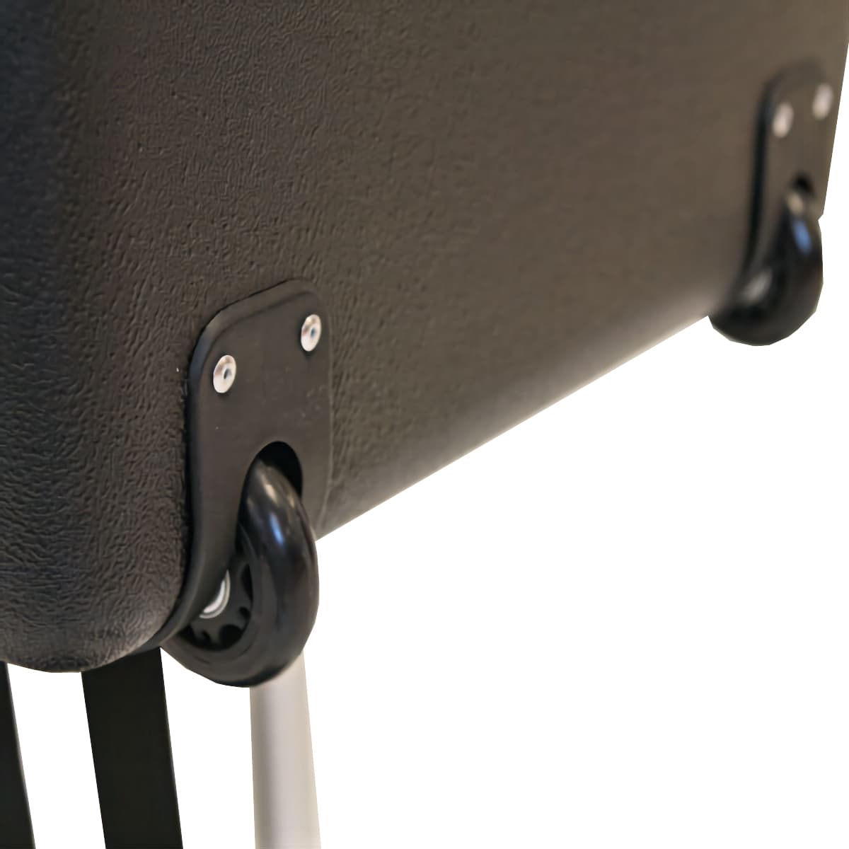 Smart case podium storage container with rollable design 