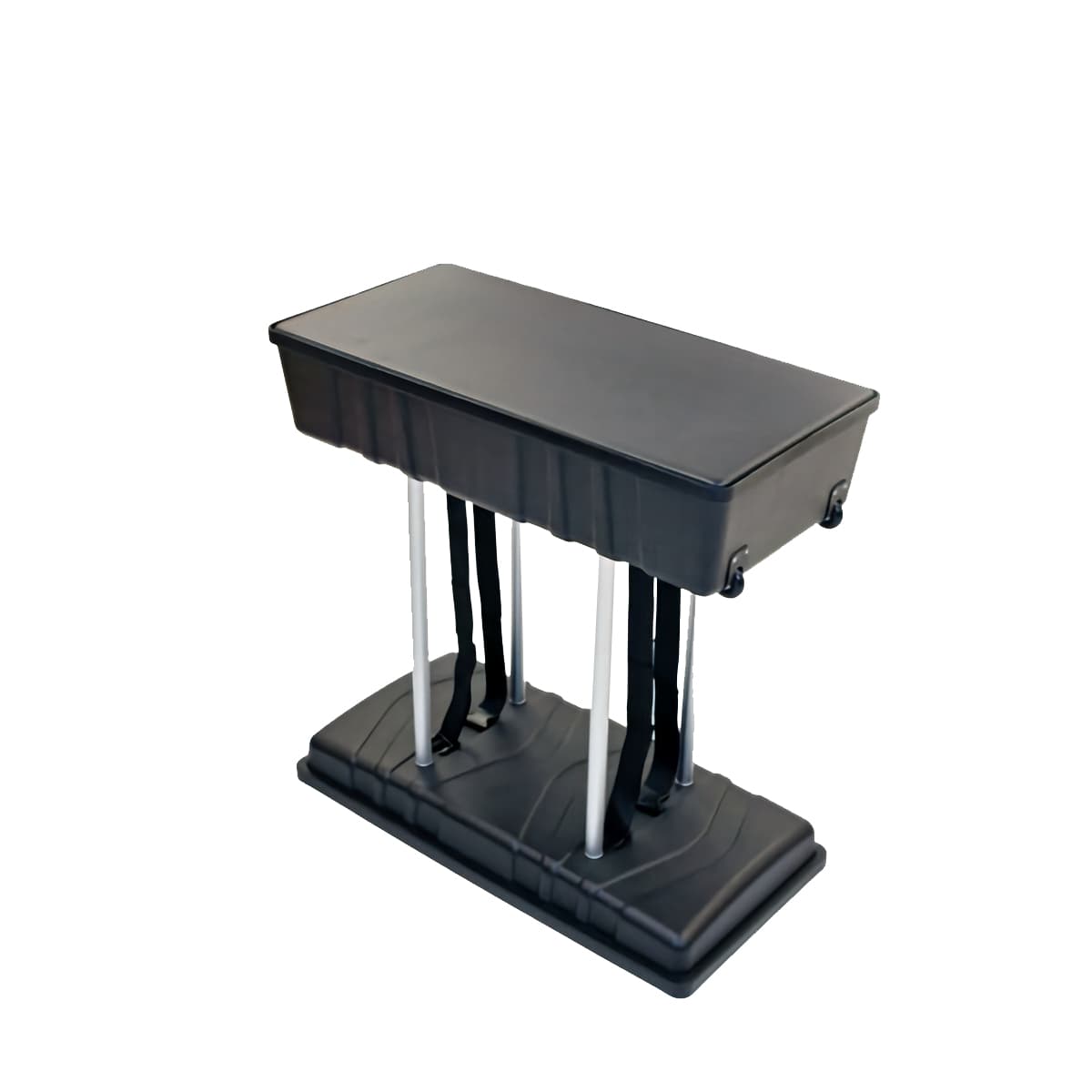 Smart case podium storage container with double lids 