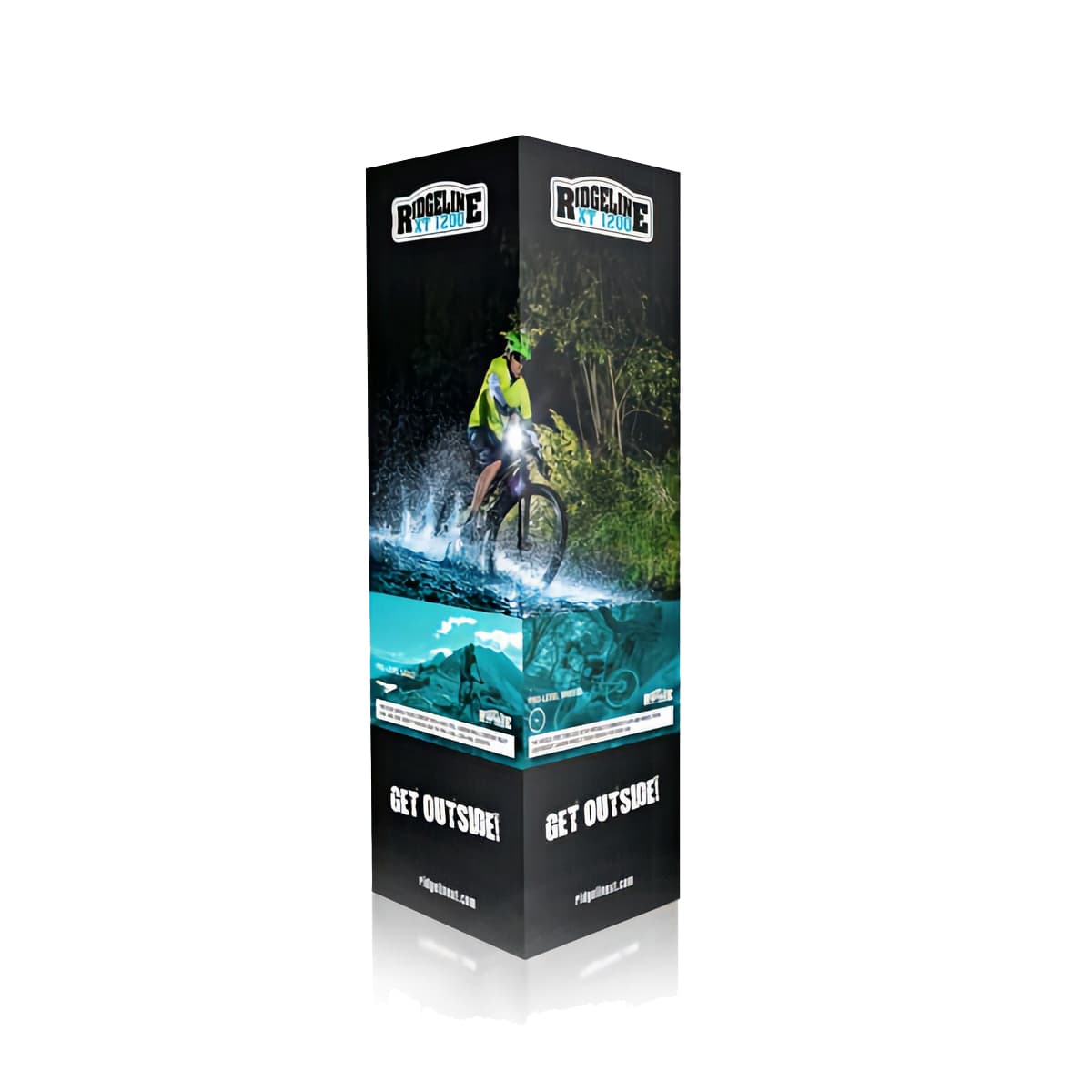 Replacement graphic for 8' High Rise Tension Fabric Tower Display with full color graphics